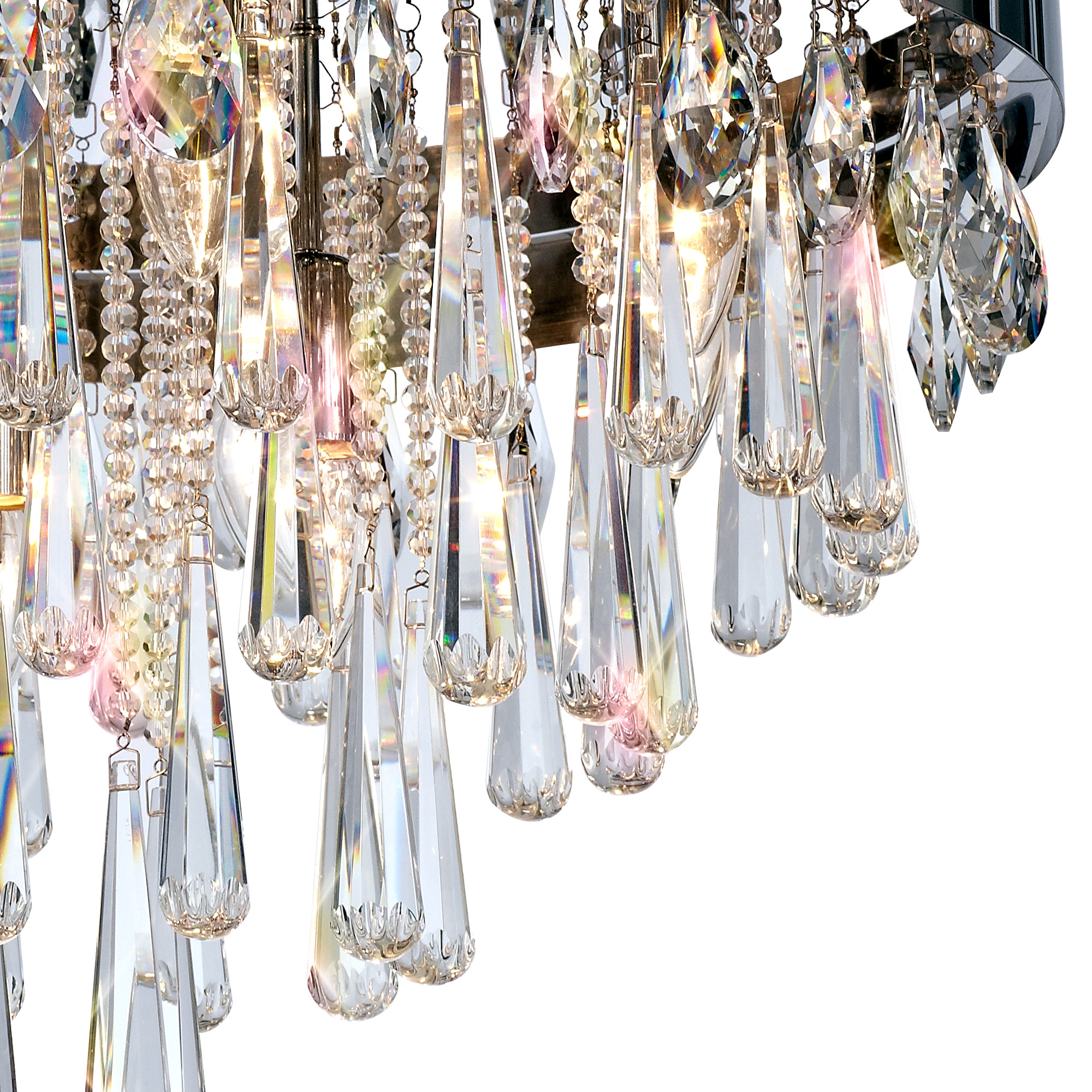 Sophia Crystal Ceiling Lights Diyas Flush Crystal Fittings
